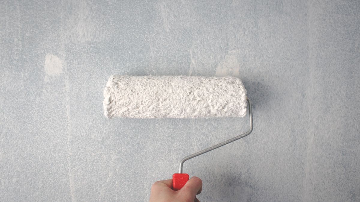 Paint roller covers with different nap lengths lined up for comparison